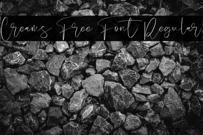 Creams Free Font Regular Font examples