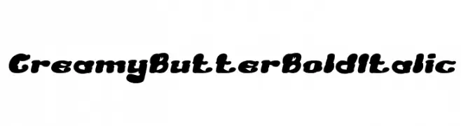 Creamy Butter Bold Italic  les polices de caractères gratuit tlcharger