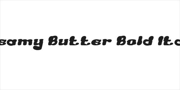 Creamy Butter Bold Italic Logo
