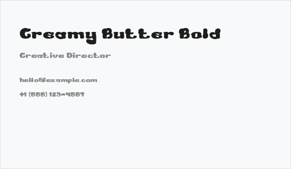 Creamy Butter Bold Business Card