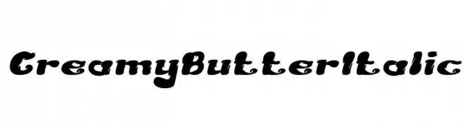 Creamy Butter Italic  les polices de caractères gratuit tlcharger