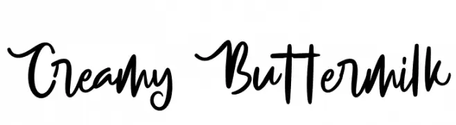 Creamy Buttermilk  Fuentes Gratis Descargar