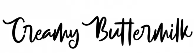 Creamy Buttermilk  フリーフォントのダウンロード