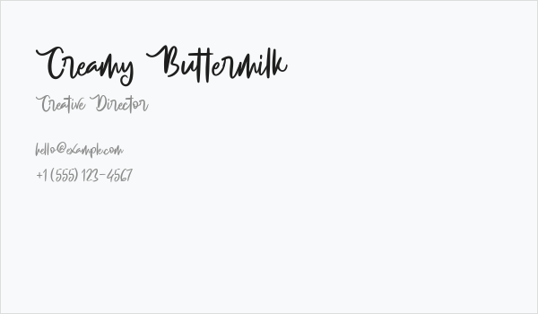 Creamy Buttermilk Business Card