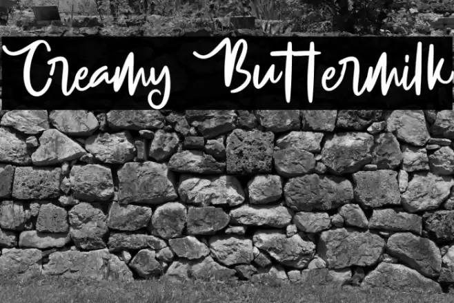 Creamy Buttermilk Font examples