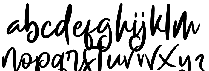 Creamy Buttermilk Font LOWERCASE