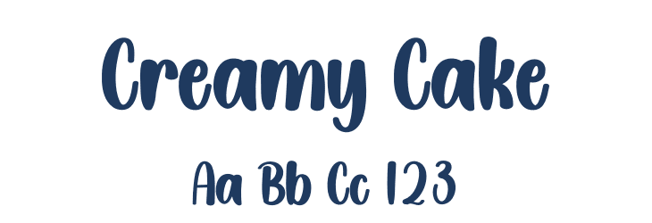 Creamy Cake Font Preview