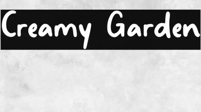 Creamy Garden Font examples
