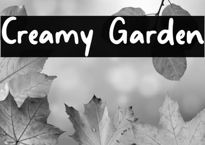 Creamy Garden Font examples