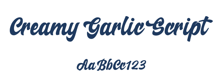 Creamy Garlic Script Font Preview