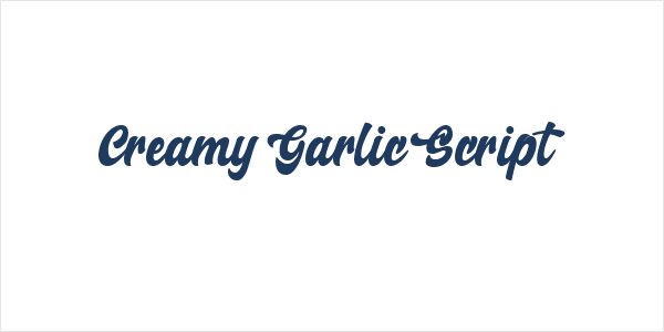 Creamy Garlic Script Logo