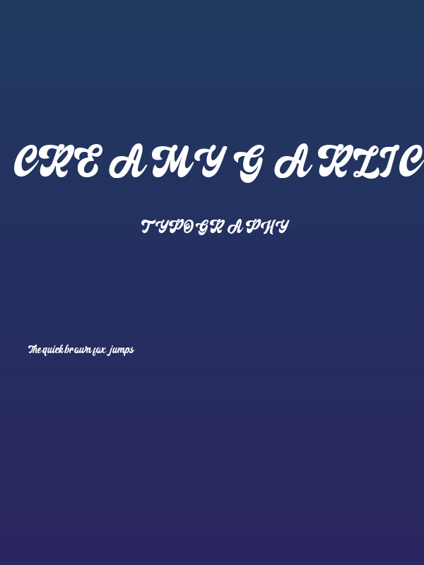 Creamy Garlic Script Poster