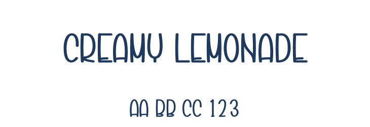 Creamy Lemonade Font Preview