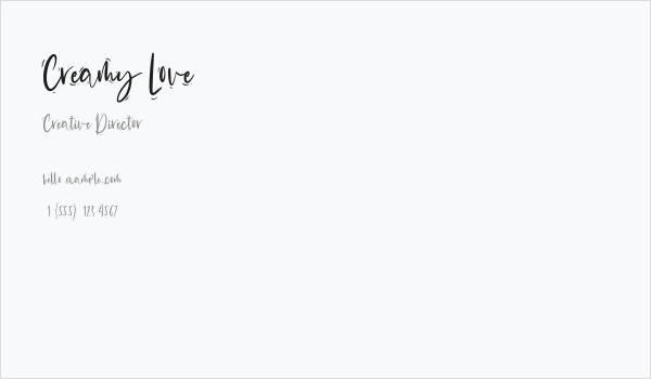 Creamy Love Business Card