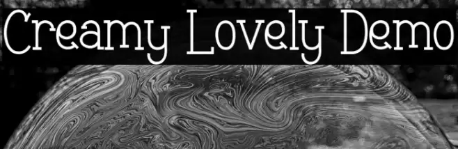 Creamy Lovely Demo Font examples