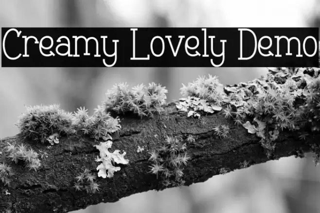 Creamy Lovely Demo Font examples