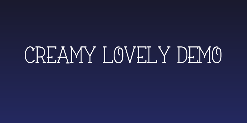 Creamy Lovely Demo Social Header
