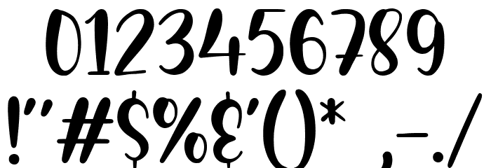 Creamy Sunset Font OTHER CHARS
