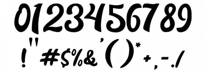 Creasi Script Font OTHER CHARS