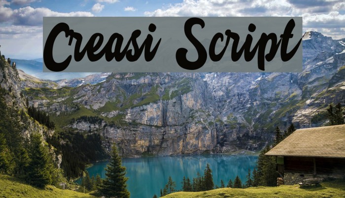 Creasi Script Font examples