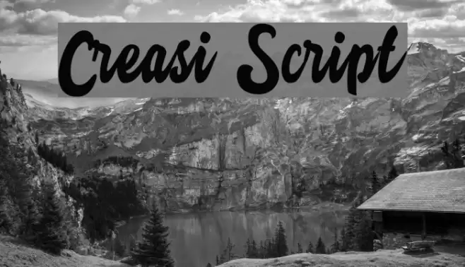 Creasi Script Font examples