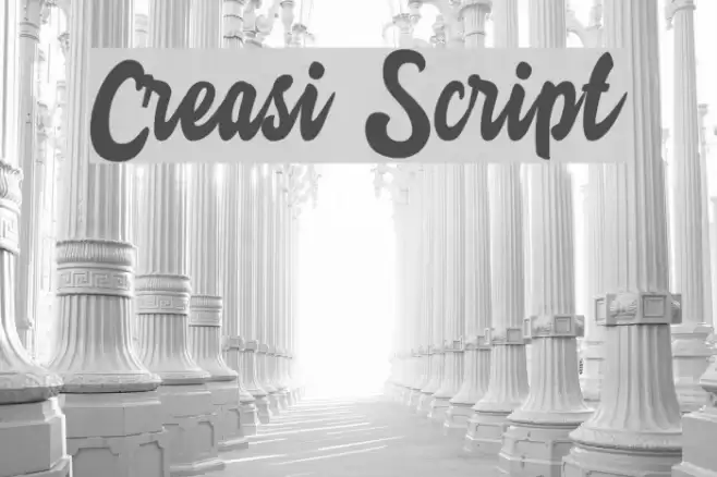 Creasi Script Font examples