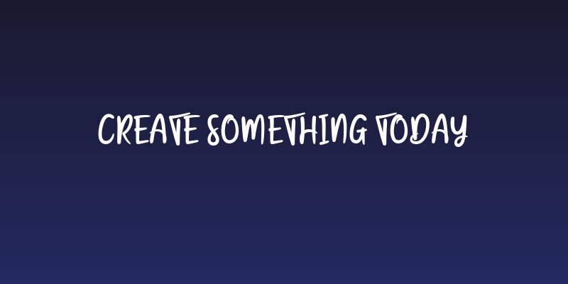Create Something Today Social Header