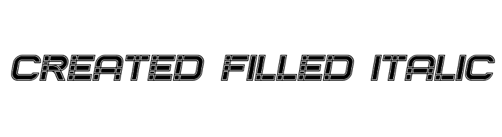 Created Filled Italic  baixar fontes gratis