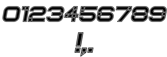 Created Filled Italic Font OTHER CHARS