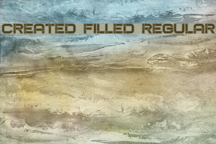 Created Filled Regular Font examples