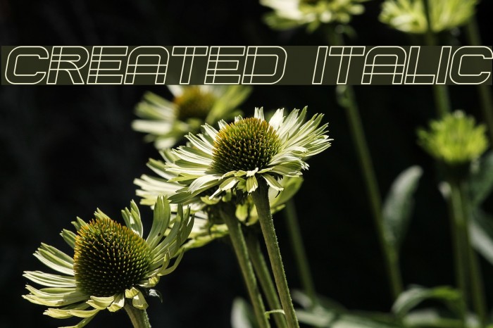 Created Italic Font examples