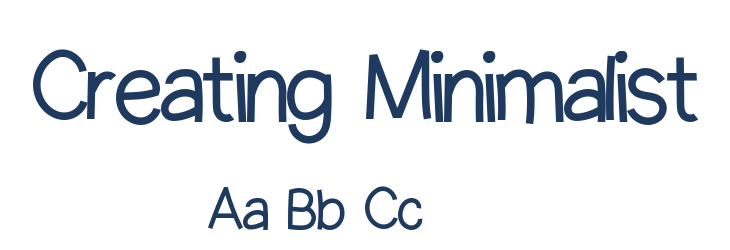 Creating Minimalist Font Preview