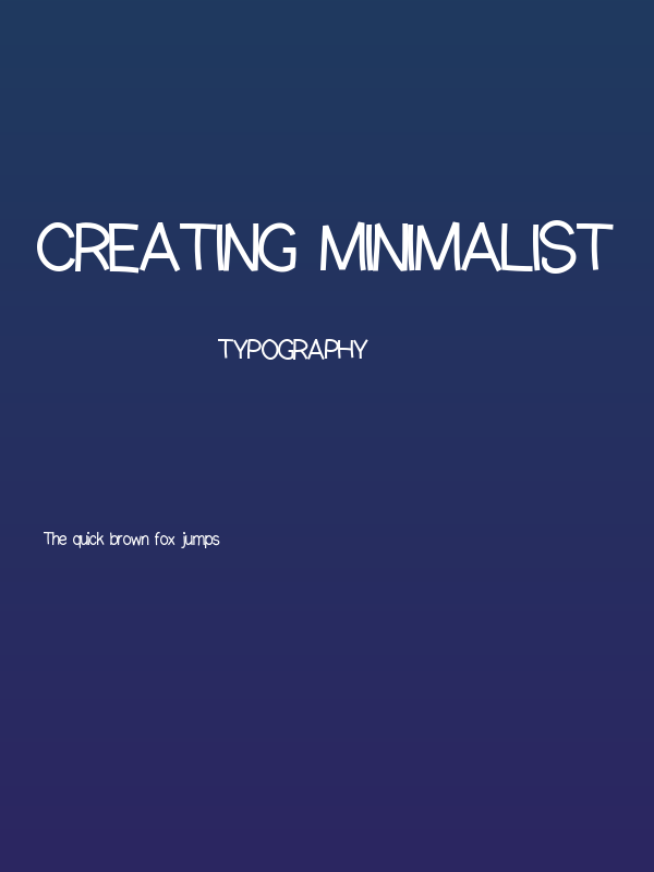 Creating Minimalist Poster