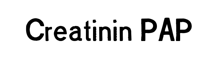Creatinin PAP  フリーフォントのダウンロード