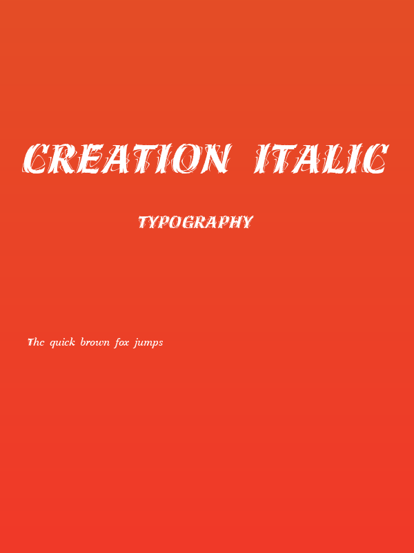 Creation Italic Poster