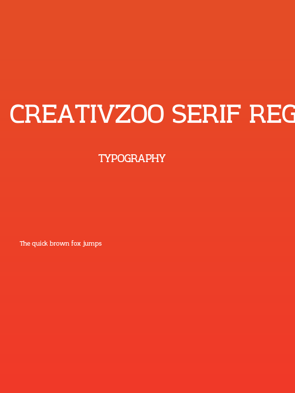 CreativZoo Serif Regular Poster