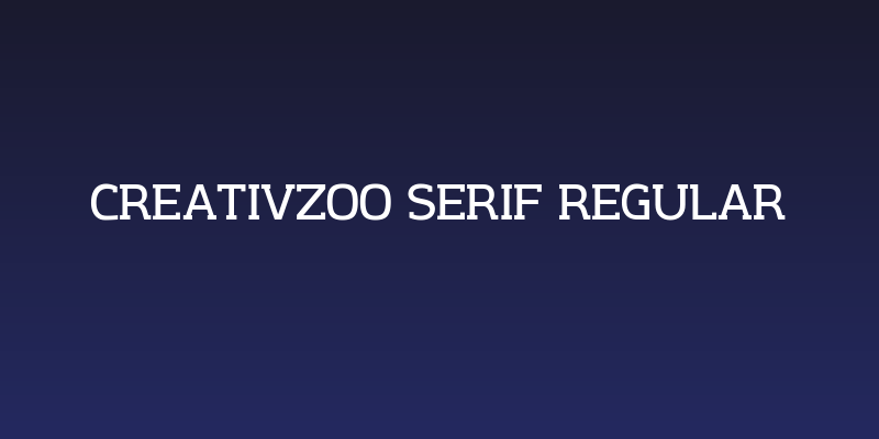 CreativZoo Serif Regular Social Header