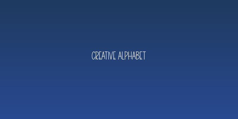 Creative Alphabet Social Header