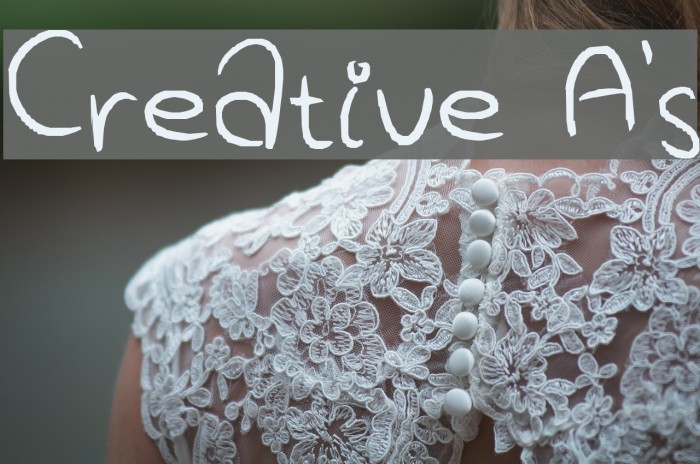 Creative A's Font examples