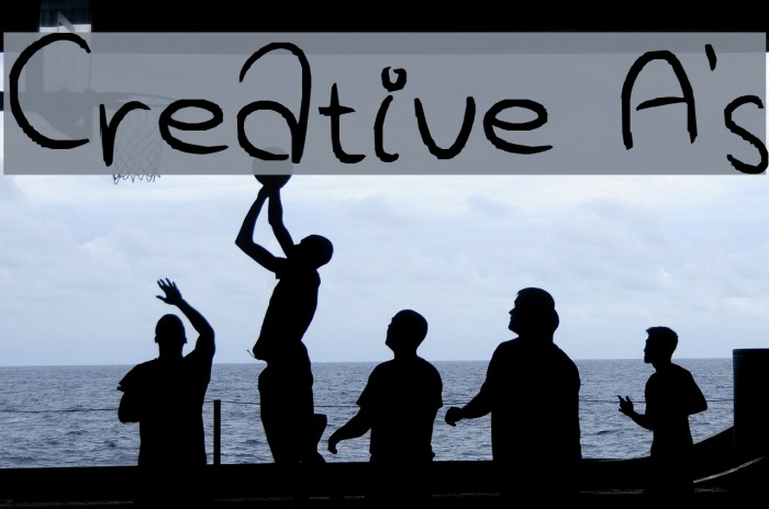 Creative A's Font examples