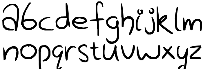Creative A's Font LOWERCASE