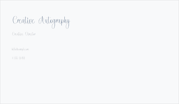 Creative Autography Business Card