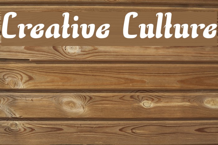 Creative Culture Font examples