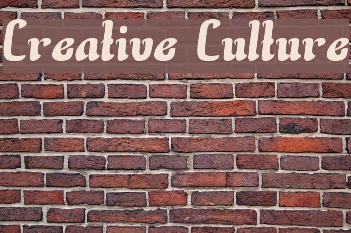 Creative Culture Font examples