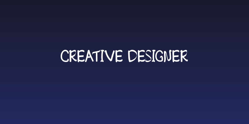Creative Designer Social Header