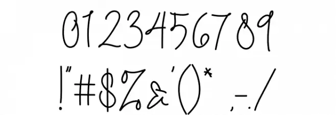 Creative Diary Font OTHER CHARS