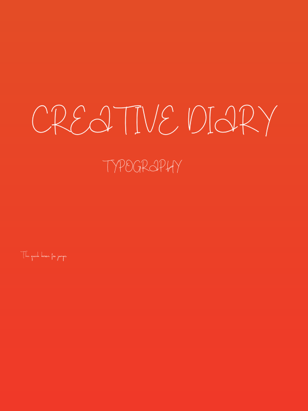 Creative Diary Poster