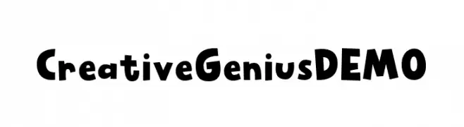 Creative Genius DEMO  नि: शुल्क फ़ॉन्ट्स डाउनलोड