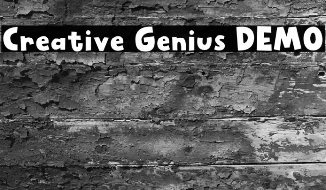 Creative Genius DEMO フォント examples
