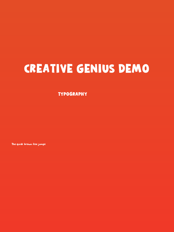 Creative Genius DEMO Poster